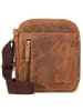 Greenburry Vintage Umhängetasche Leder 18 cm in brown