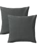 Erwin Müller Baumwolle Kissenhülle 2er-Pack London in anthrazit
