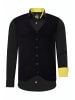 Rusty Neal Hemd mit Weste 2er Set in Schwarz / Gelb