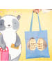 Mr. & Mrs. Panda Tragetasche Eulen Liebe ohne Spruch in Sky Blue