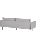 Beliani 3-Sitzer Sofa VINTERBRO in Grau/Schwarz - (W) 220 x (H) 86 x (L) 84 cm