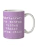 Mr. & Mrs. Panda Coffee Mug Spruch Fahrlehrer Helden mit Spruch in Lavendeltraum