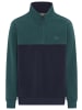 Man's World Fleecepullover in marine grün