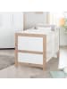 roba Babybett Malo höhenverstellbar 70 x 140 cm - weiß/Eiche