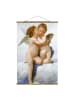 WALLART Stoffbild - William Adolphe Bouguereau - Der erste Kuss in Creme-Beige