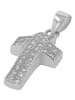 Adeliás Damen Anhänger – Kreuz Kreuzanhänger aus 925 Silber mit Zirkonia in silber