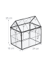 relaxdays Pflanzenterrarium "Haus" in Schwarz - (B)24 x (H)25 x (T)18 cm