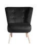 58 aufm Kessel SESSEL Kassi Bezug Samtvelours Buche natur / schwarz