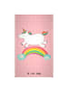 Mr. & Mrs. Panda Handtuch Einhorn Regenbogen ohne Spruch in Rot Pastell