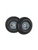 relaxdays 4x Sackkarrenrad in Schwarz-Grau - (H)85 x Ø260 mm