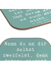 Mr. & Mrs. Panda Tassen Untersetzer Spruch Zweifel an sich selbs... in Meeresbrise
