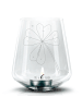 Mr. & Mrs. Panda Windlicht Glas Blume Kleeblatt ohne Spruch in Transparent