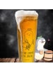 Mr. & Mrs. Panda Bierglas Sternzeichen Jungfrau mit Spruch in Transparent