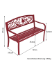 COSTWAY Gartenbank Gusseisen in Rot