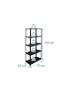 relaxdays 2 x Lagerregal in Schwarz - (B)75 x (H)150 x (T)30 cm