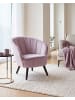 Beliani Sessel DALA in Rosa/Braun - (W) 74 x (H) 76 x (L) 77 cm
