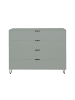 58 aufm Kessel KOMMODE Erna 119x45x102 Pinie Green matt Lack