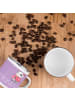 Mr. & Mrs. Panda Kaffeetasse Beste Brautjungfern mit Spruch in Lavendeltraum