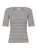 Kaffe Langarm-Shirt KAliddy Slim fit in Chalk/midnight Marine