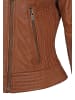 H.I.S Lederjacke mit Steppnaht-Details in D COGNAC