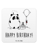 Mr. & Mrs. Panda Gläseruntersetzer Panda Geburtstag mit Spruch in Weiß