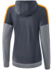 erima Squad Trainingsjacke mit Kapuze in slate grey/monument grey/new orange