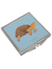 Mr. & Mrs. Panda Handtaschenspiegel quadratisch Schildkröte Mars... in Blau Pastell