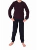 NORMANN langarm Frottee Schlafanzug Pyjama Bündchen - 77722 in rot