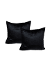 JACK 2er Set Teddy Flausch Kissen 40x40cm in Schwarz