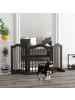 Pawhut Hunde Absperrgitter Kaffee 154,5L x 29,5B x 61H cm