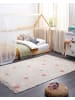 Beliani Kurzflor DARDERE in Beige/Rosa - (W) 140 x (L) 200 cm