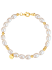 Glanzstücke München Armband aus Sterling Silber mit Süßwasser-Zuchtperle in weiß
