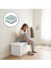 relaxdays Sitzbank in Weiß - (B)76 x (H)38 x (T)38 cm