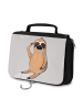 Mr. & Mrs. Panda Schminktasche Faultier Vogel ohne Spruch in Grau Pastell
