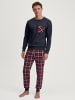 Calida Pyjama lang für Herren in mittelblau
