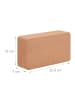 relaxdays 2 x Yogablock in Natur - (B)22,5 x (H)12 x (T)7 cm