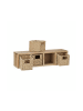relaxdays 2x Wandregal in Natur - (B)61,5 x (H)16 x (T)18 cm