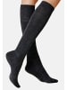 Kunert Kniestrümpfe Soft Wool Cotton weich in Anthrazitmel