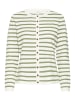 ICHI Strick-Cardigan langarm IHLULS Regular fit in SMALL IGUANA WHITE STRIPE