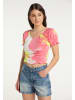 myMo Damen T-Shirt in Orange Mehrfarbig
