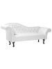 Beliani Chaiselongue LATTES in Weiß/Schwarz - (W) 188 x (H) 87 x (L) 59 cm