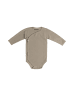 Sämann Baby Wickelbody aus 100% Bio-Baumwolle langarm nicht gerippt Simply Taupe