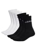 adidas Socken 6er Pack in Schwarz/Weiß