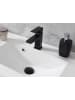 Furn.Design Badmöbel-Set weiß Hochglanz, Eiche 3-teilig, Badmöbel mit Waschbecken