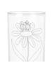 Mr. & Mrs. Panda Wasserglas Hummel Blume mit Spruch in Transparent
