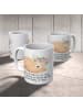 Mr. & Mrs. Panda Kaffeebecher Wüstenfuchs Blumen mit Spruch in Weiß