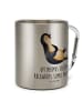 Mr. & Mrs. Panda Thermobecher Pinguin Lachen mit Spruch in Silber