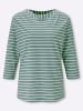 Sieh an! 3/4-Arm-Shirt in jade-ecru-geringelt