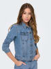JACQUELINE de YONG Klassische Denim Jeansjacke mit Knopfleiste und Brusttaschen in Blau-3