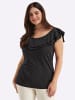 sheego Halbarmshirt in schwarz